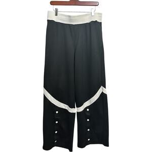 Jordan (Her)itage Women's Loose Fit Suit Pants Black Snap‎ Detail Detail Size L